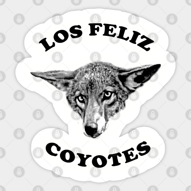 Los Feliz Coyotes Sticker by losfeliz